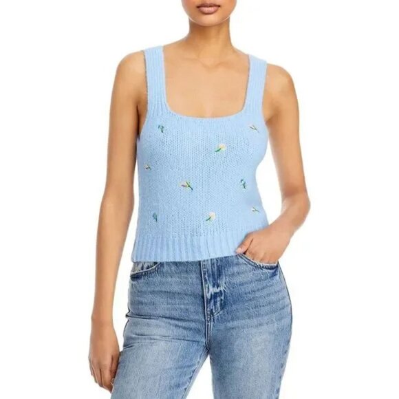 NWT English Factory Knit Embroidered Tank Top - Picture 1 of 8